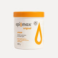 Epimax Original cream jar with orange lid on a white background