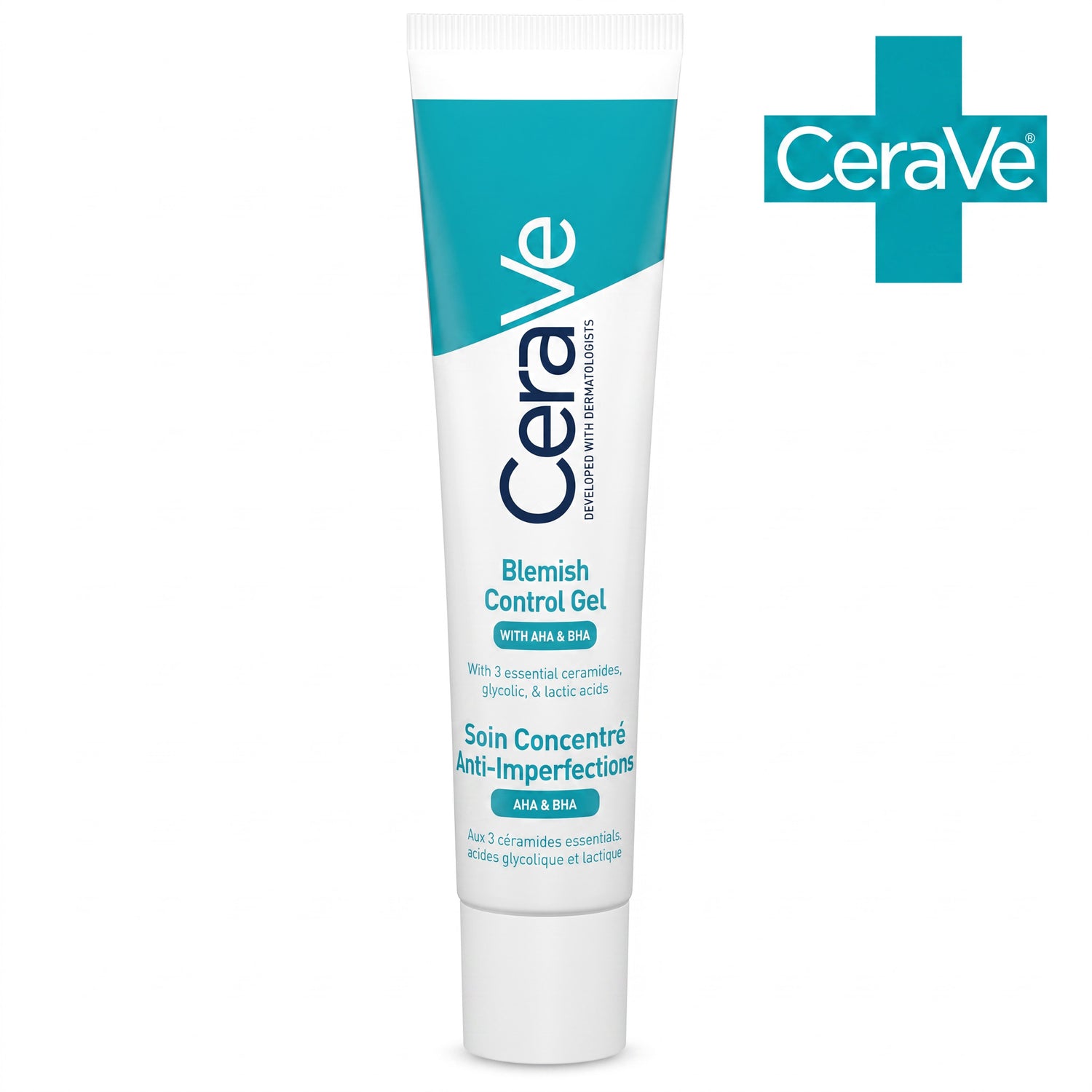 LYX CeraVe Blemish Control Gel 40ml tube with AHA and BHA for acne-prone skin