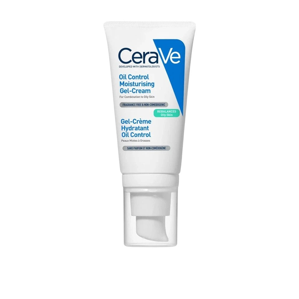 LYX CeraVe Oil Control Moisturizing Gel Cream in a white 52ml squeeze tube for combination to oily skin