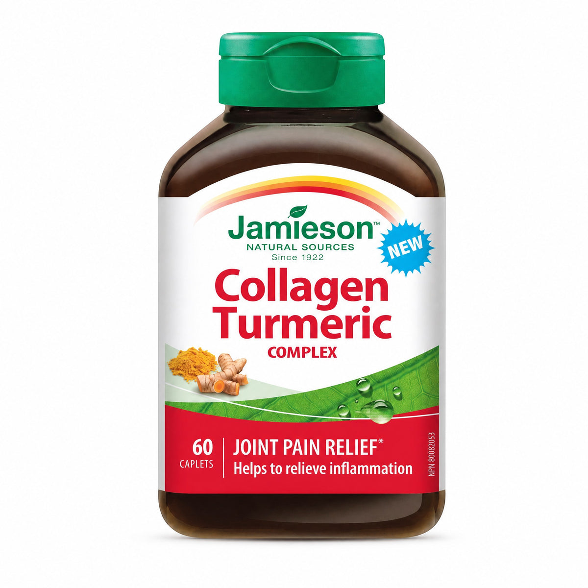 LYX Jamieson Collagen Turmeric complex caplets bottle for joint pain relief and inflammation support
