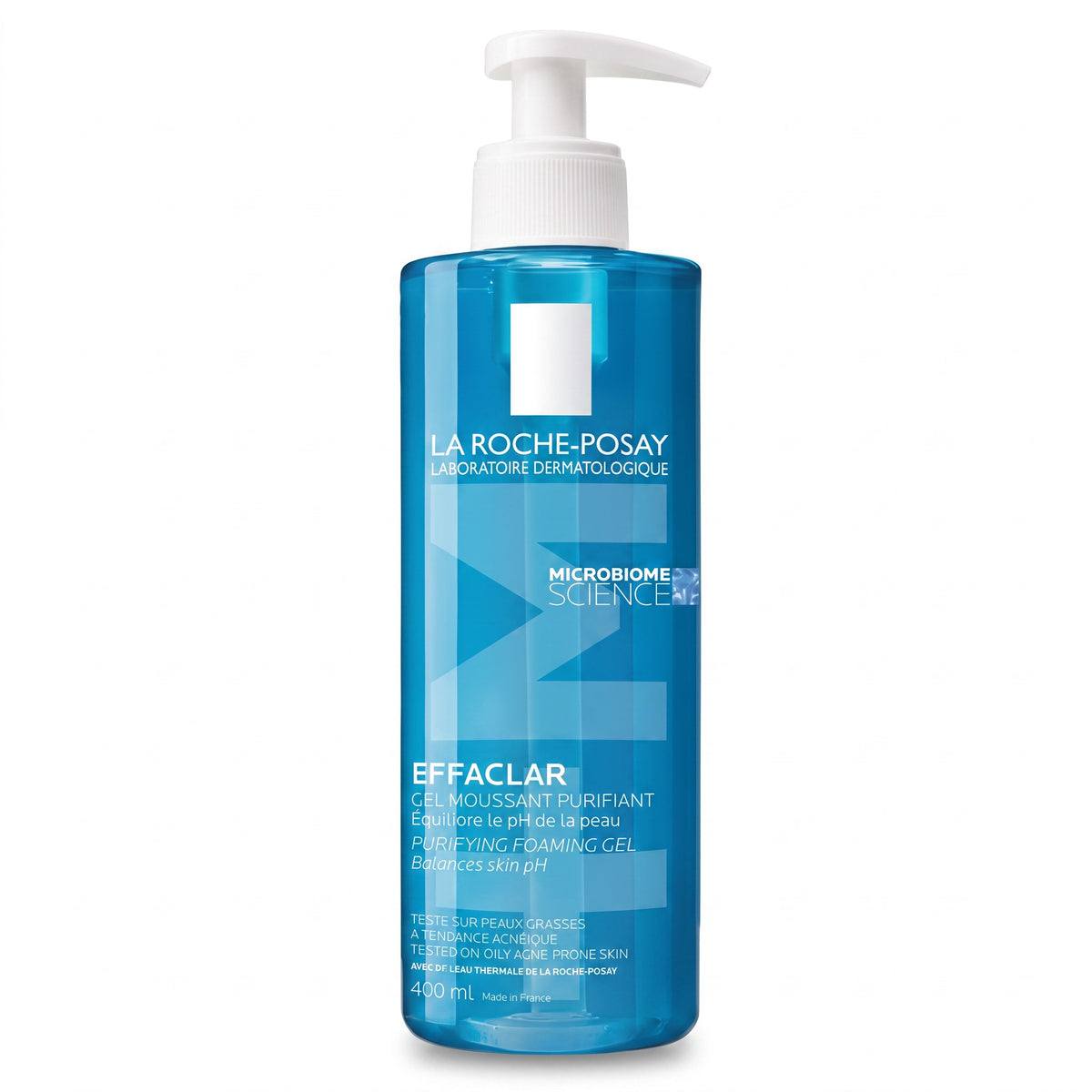 LYX La Roche-Posay Effaclar Purifying Foaming Gel cleanser for oily acne-prone skin in a 400ml pump bottle