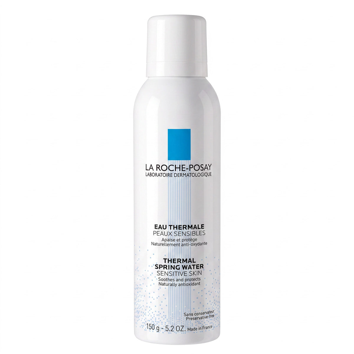 LYX La Roche-Posay Thermal Spring Water 150ml spray bottle for sensitive skin with white and blue branding